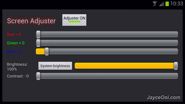 Screen-Adjuster